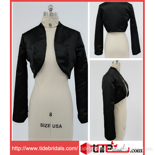Custom Made Long Sleeves Satin Wedding Jacket Bolero (1955)